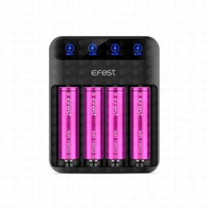Carregador de Bateria Vape Cigarro Eletrônico - Efest - 4 Baterias - Lush Q4