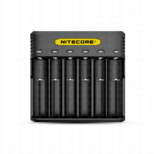 Carregador de Bateria Vape Cigarro Eletrônico - Nitecore - 6 Baterias - Q6 Quick Charge