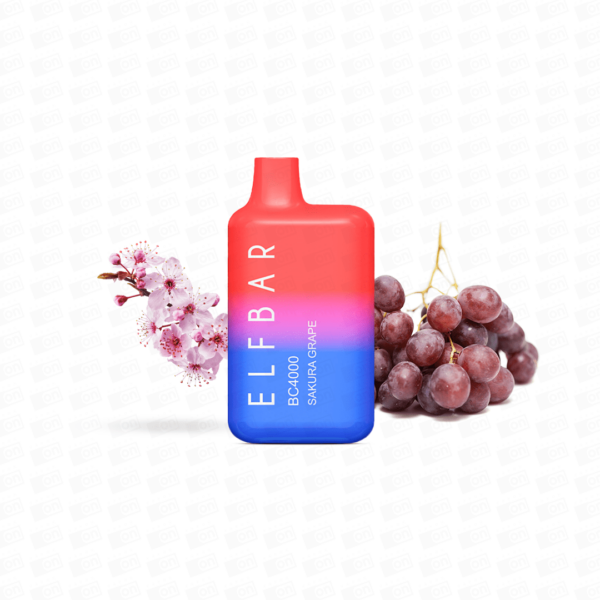 Pod Descártavel Elfbar BC 4000 Puffs - 5% - Sakura Grape
